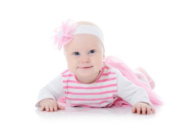 beyaz izole küçük bebek