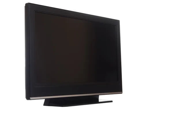 Επίπεδη οθόνη τηλεόραση απομονωθεί σε λευκό — Φωτογραφία Αρχείου