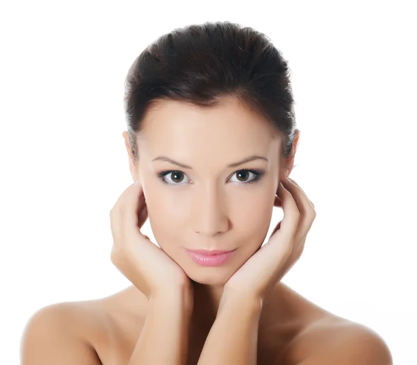 The young beautiful girl with make-up — Stock Photo, Image