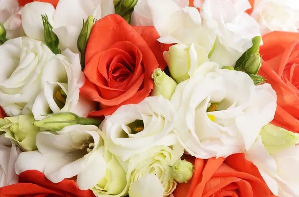 Bouquet of beautiful flowers a background — Stock Photo, Image