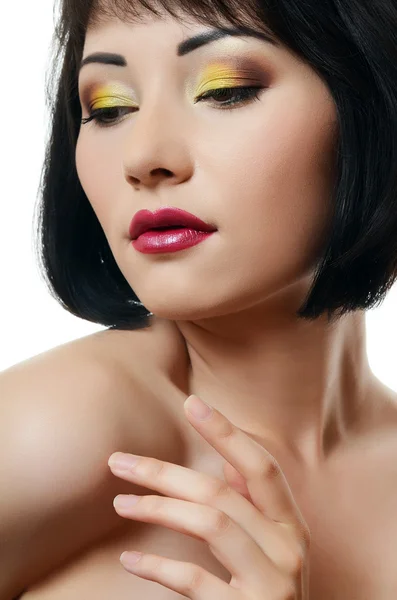 Porträt einer Frau mit professionellem Make-up — Stockfoto