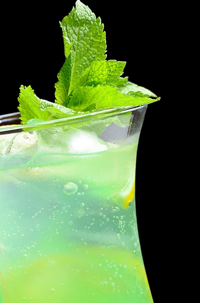 Cocktail rafraîchissant avec glace et menthe — Photo