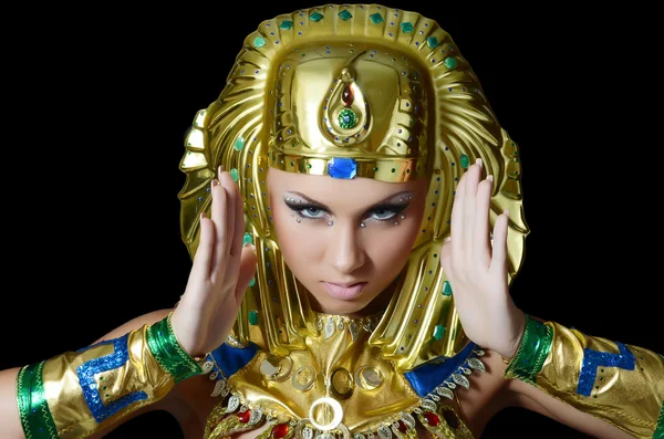 The girl-dancer in a costume of the Pharaoh — Stock Photo, Image