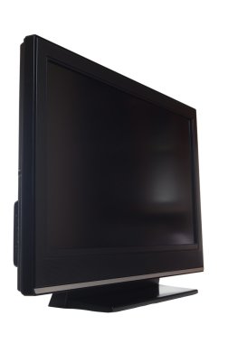 düz ekran tv üzerinde beyaz izole.