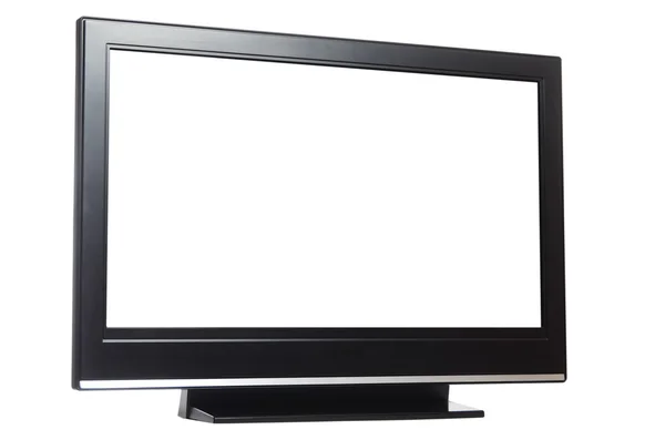 TV de tela plana isolada em branco — Fotografia de Stock