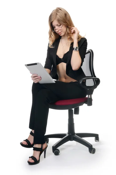 Businesswoman in an armchair — Stock Photo, Image