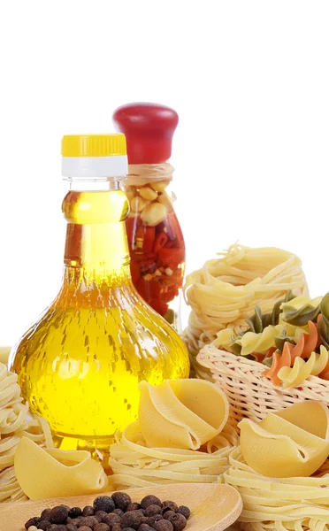 Pasta with an olive oil — Stock Photo, Image