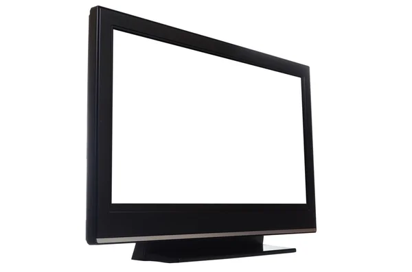 TV de tela plana isolada em branco — Fotografia de Stock