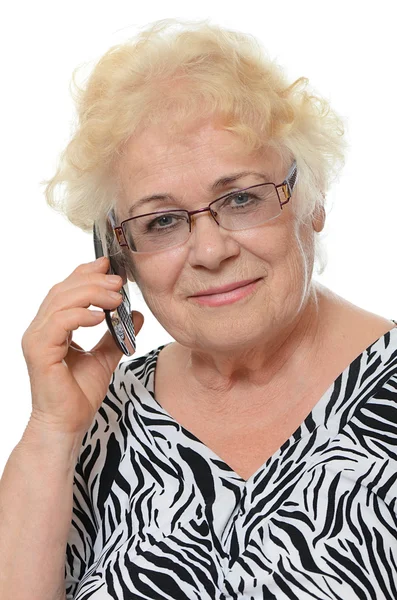 La mujer habla por teléfono — Foto de Stock