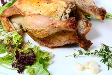 fırında tavuk salata