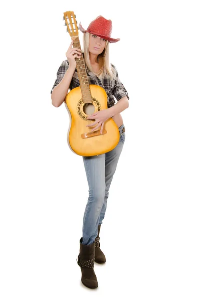 Girl in a cowboy hat — Stock Photo, Image