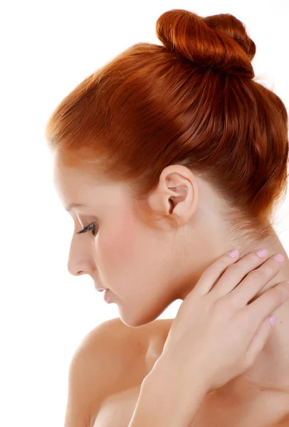 Vrouw met een natuurlijke make-up — Stockfoto