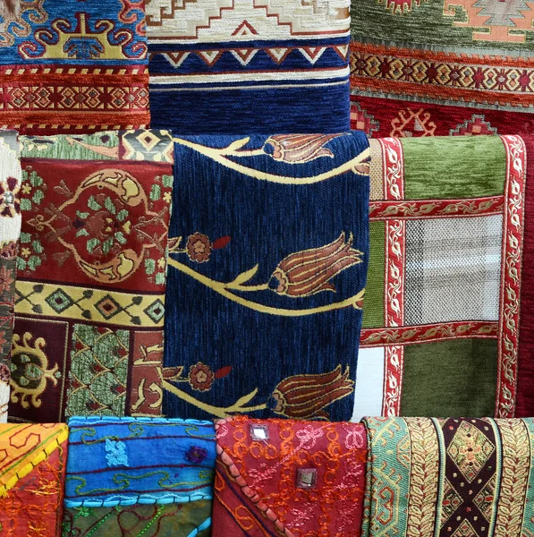 Rug fabric at market — Stock Photo, Image