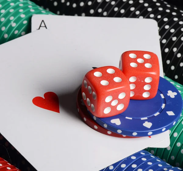 Double aces with   dice — Stock Photo, Image