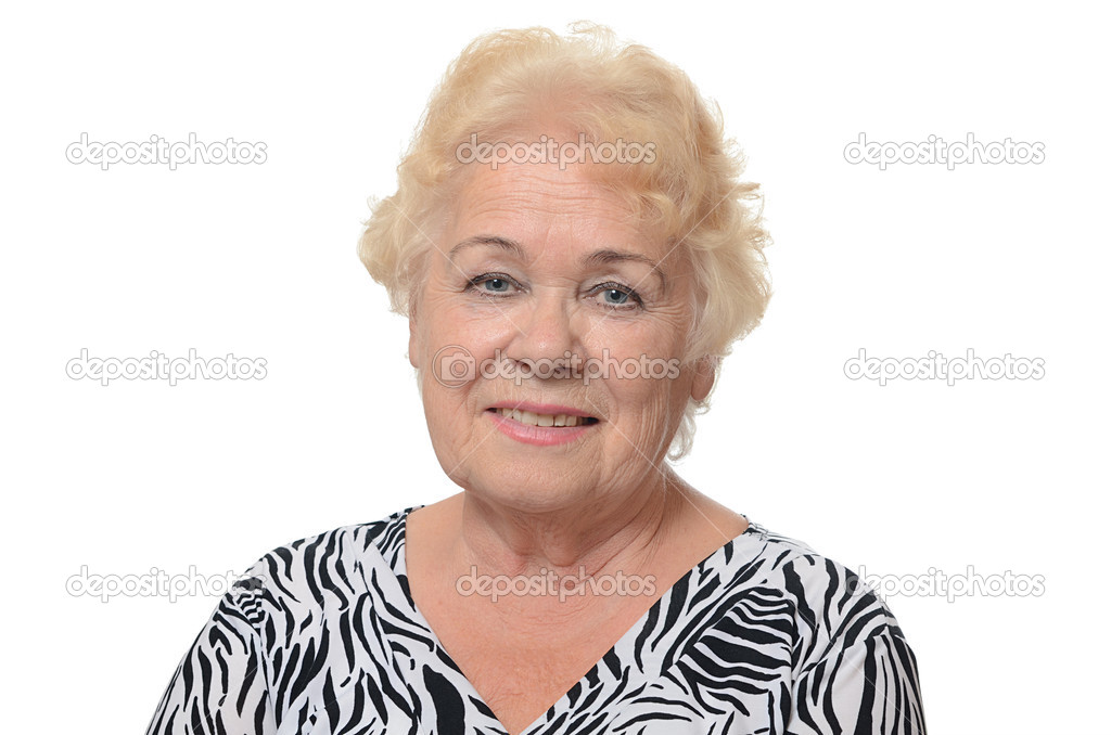 Senior blonde woman