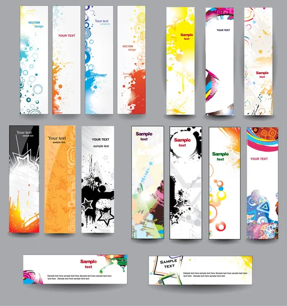 Banners on different topics — Stock vektor