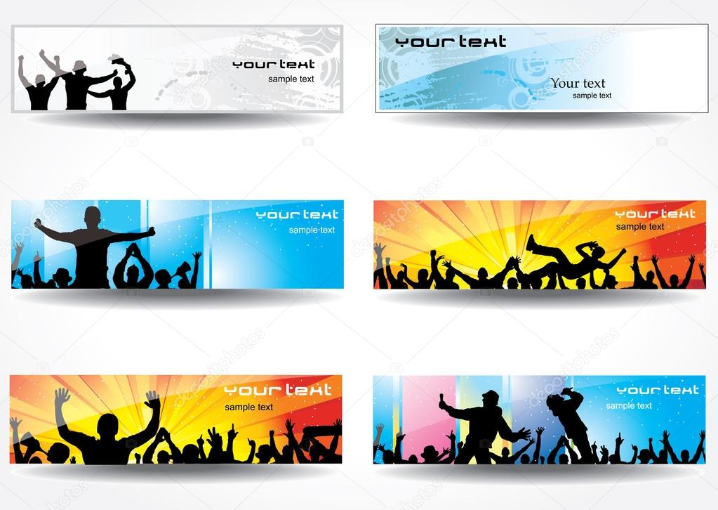 Advertising banners for sports championships and concerts