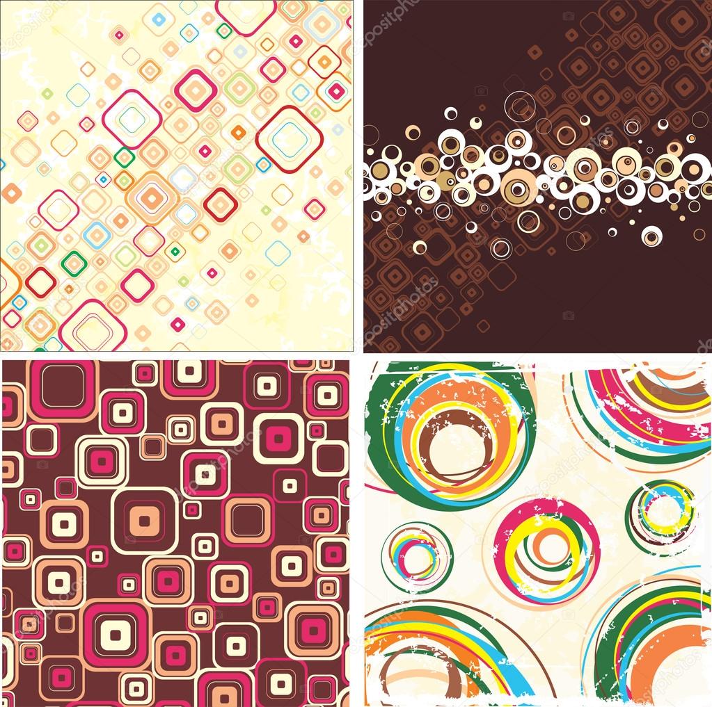 Set of elegance abstract background on different topics.