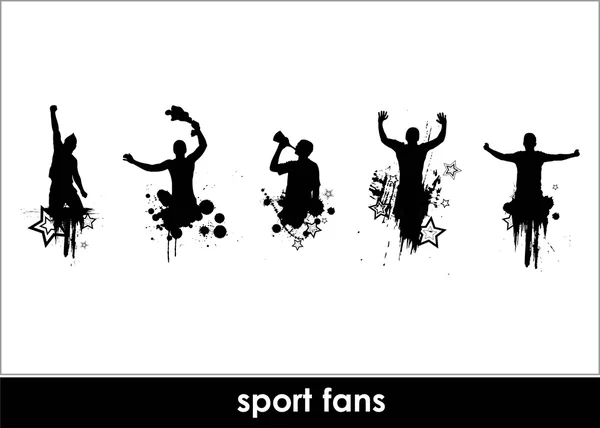 Sportfans. Plakat für Sportmeisterschaften — Stockvektor
