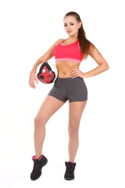 güzel esmer ile spor giyim