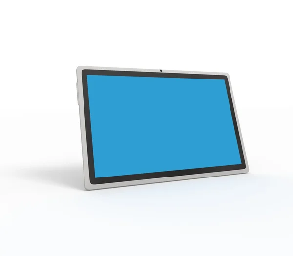 Nowoczesny nowy komputer typu tablet, widok z boku, renderowania 3d. — Zdjęcie stockowe