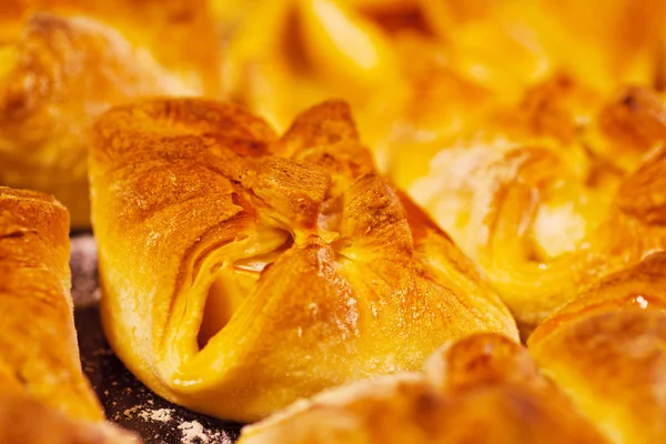 Pies in oven — Stock Photo, Image