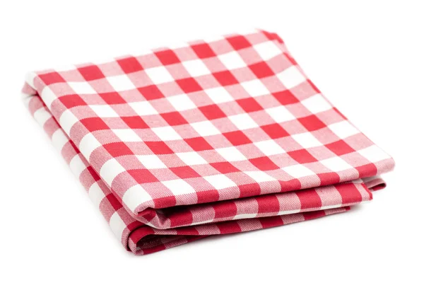 Rote und weiße Tischdecke — Stockfoto