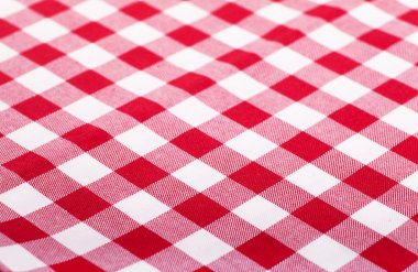 Red and white tablecloth clipart