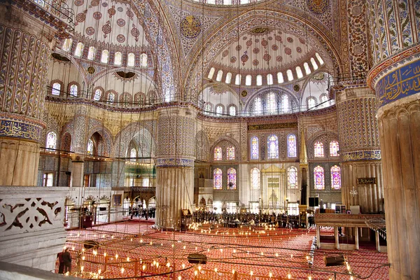 Sultanahmet Blue mosque interior — Stock Photo, Image