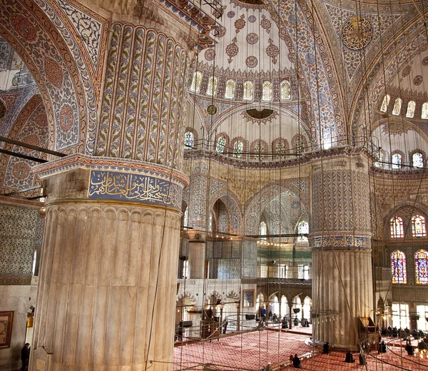 Sultanahmet Interior da mesquita azul — Fotografia de Stock