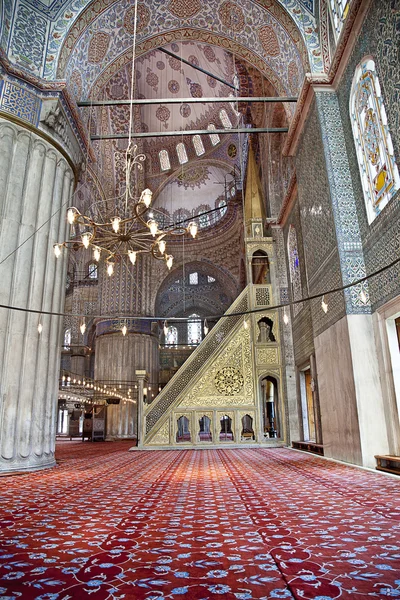 Мечеть Султанахмет синій інтер'єр — стокове фото