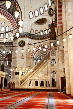 Süleymaniye Camii istanbul Türkiye - iç - minber