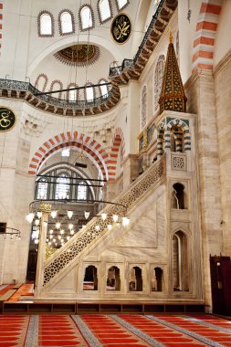 Süleymaniye Camii istanbul Türkiye - iç - minber
