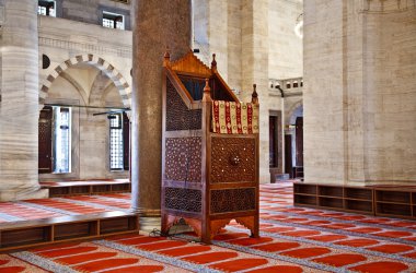İstanbul 'daki Süleyman Camii - iç mekan - ayrıntı