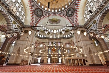 Süleymaniye Camii istanbul Türkiye - iç