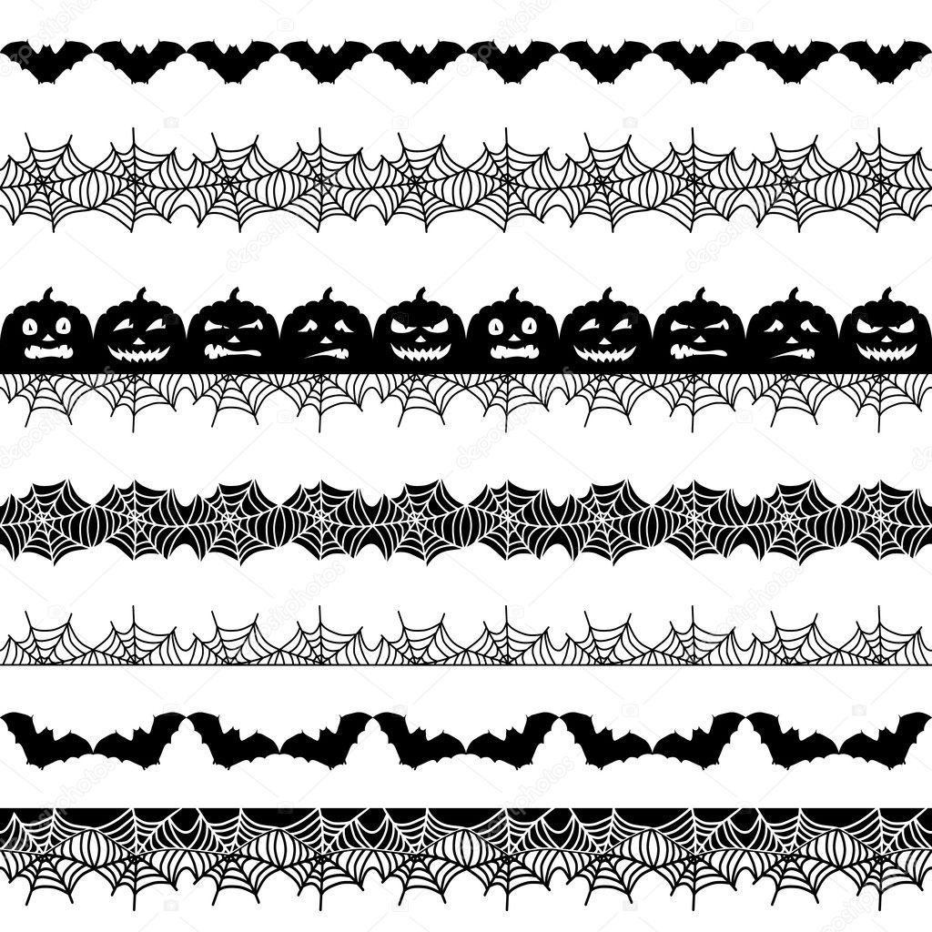 Halloween seamless border