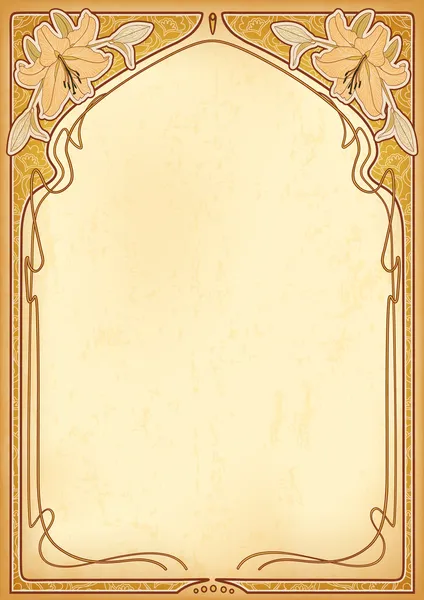 Art nouveau frames with space for text. — Stock Vector