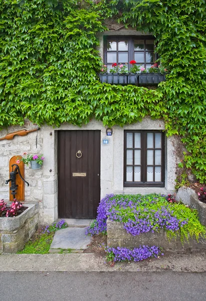 Porche vintage con flores. Países Bajos — Foto de Stock