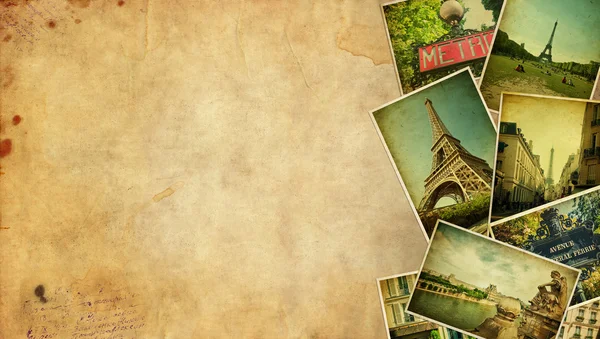 Vintage kolaj. Paris seyahat boş.