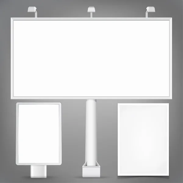 Reklam öğeleri kümesi. şablonları