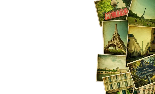 Vintage-Collage. Paris reist leer aus. — Stockfoto