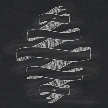 Kara tahta tasarım öğesi.