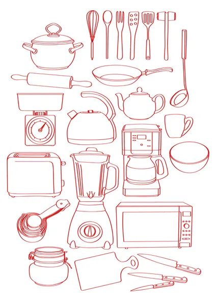 Кухонні приналежності — стоковий вектор