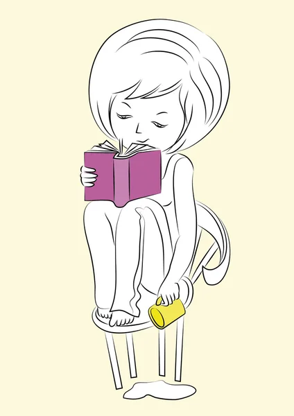 Kroki kız ile kitap Kupası