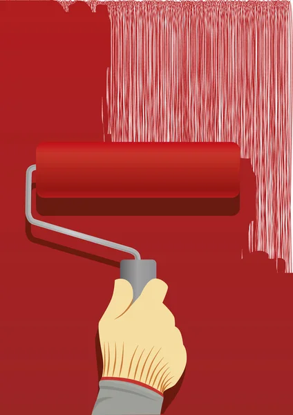 Painting-roller — Stock Vector