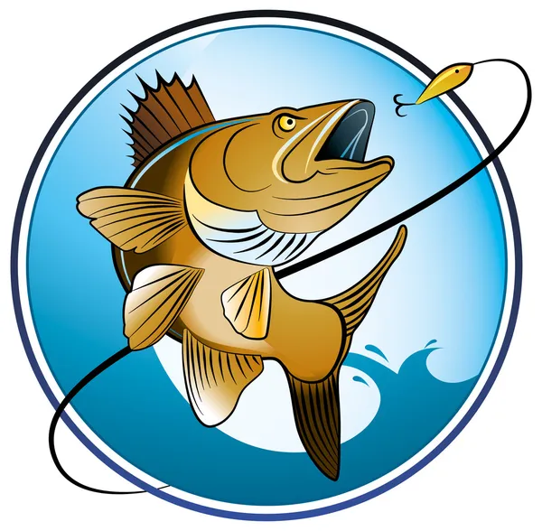 Pesca de agua dulce — Vector de stock