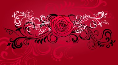 Kırmızı çiçekli zemin