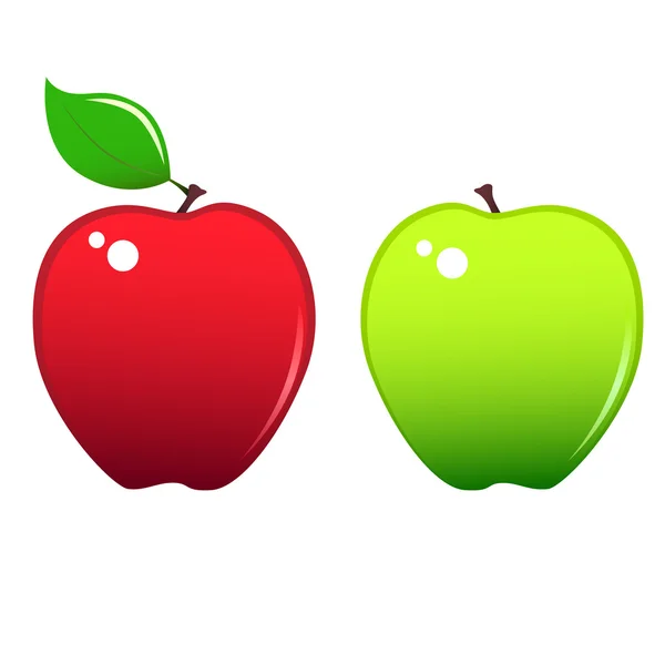 Icônes de pommes — Image vectorielle