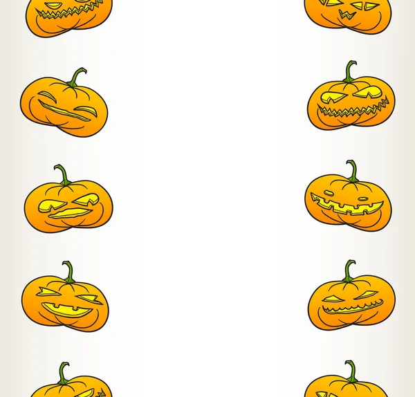 Halloween pompoenen patroon — Stockvector