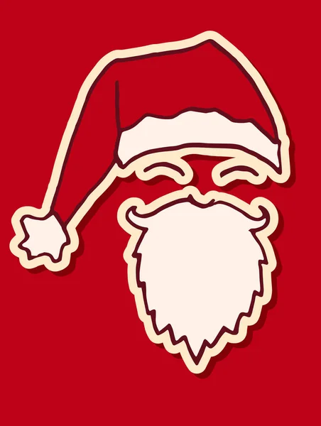 Χειροποίητο Χριστουγεννιάτικο Σκίτσο Χειμερινές Διακοπές Ευχετήρια Κάρτα Στοιχείο Απομονώνονται Κόκκινο — Διανυσματικό Αρχείο